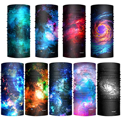 VCZUIUC Neck Gaiter Face Cover Mask Balaclava for Men and Women - color: 9pcs Galaxy-2, size: Medium