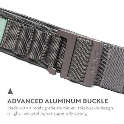 Arcade Belts Hardware Alu Utility Belt - Low-Profile Aluminum Buckle, Heavy Duty Work Belt, Stretch Webbing, Anti-Slip - color: Charcoal, size: Long | L/XL – Fits up to 52”