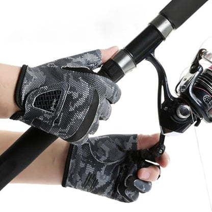 Adult Half-Finger Fishing Gloves - Paddling Sailing Kayaking Hiking Cycling