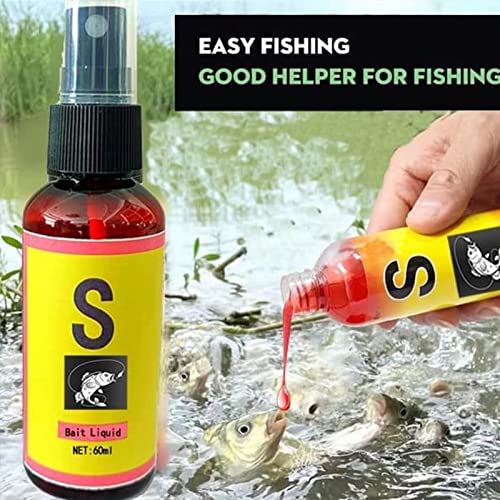 Scent Fish Attractants for Baits - 60ml Natural High Concentration Fish Bait, Safe & Effective Fish Bait Attractant Enhancer Liquid, Practical Anglers Fishing Equipment Accessories - color: 2 PCS