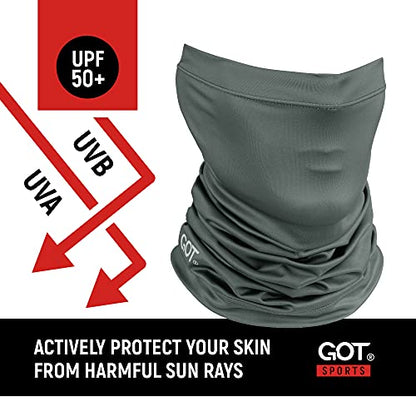 UPF 50+ Fishing Neck Gaiter - UV Face Mask Sun Protection for Men Women | Moisture-Wicking, Quick-Drying, Built-in SPF, UVA/UVB Blocking, Hunting Camo Design, Versatile Headwear - color: Gunmetal Gray