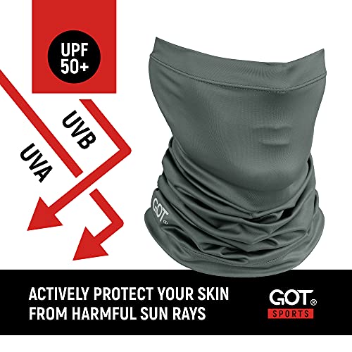 UPF 50+ Fishing Neck Gaiter - UV Face Mask Sun Protection for Men Women | Moisture-Wicking, Quick-Drying, Built-in SPF, UVA/UVB Blocking, Hunting Camo Design, Versatile Headwear - color: Gunmetal Gray