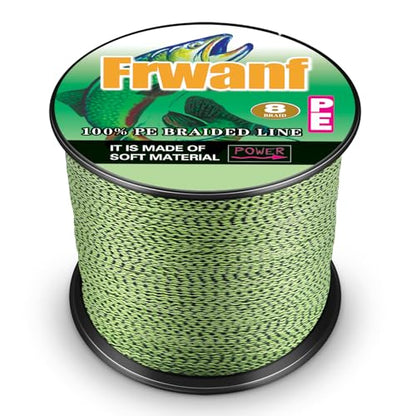 Braided Fishing Line 8 Strands of Super Strong PE Fishing line Extreme Power Fishing Braided line is Used for Saltwater and Freshwater Fishing - color: Black and Yellow, size: 6LB 0.10MM-328Yds