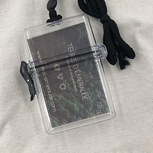 Sport Waterproof Case ID Card Badge Holder Floating Sports Case Heavy Duty Durable Locker Dry Box Fishing License Holder Waterproof(Clear 3Pcs) - color: White