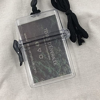 Sport Waterproof Case ID Card Badge Holder Floating Sports Case Heavy Duty Durable Locker Dry Box Fishing License Holder Waterproof(Clear 3Pcs) - color: White