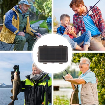ibasenice Double-Side Fishing Box Fishing Tackle Box with Lures Small Lure with Dividers Bait Storage Container for Freshwater Carry