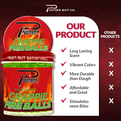 PAUTZKE'S Crappie Fire Balls - Striking Color & Prolonged Scent Release, Infused with Genuine Salmon Egg Juice - color: Chartreuse