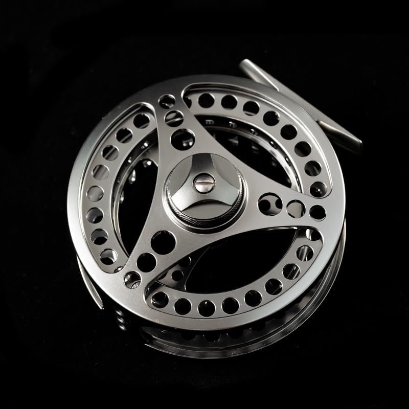 EX-ALC Fly Reel 3/4 5/6 7/8 9/10WT CNC Machined Large Arbor Aluminum Fly Fishing Reels Silver/Gunsmoke Fly Reels - color: Gunsmoke, size: 7/8WT Fly Reel