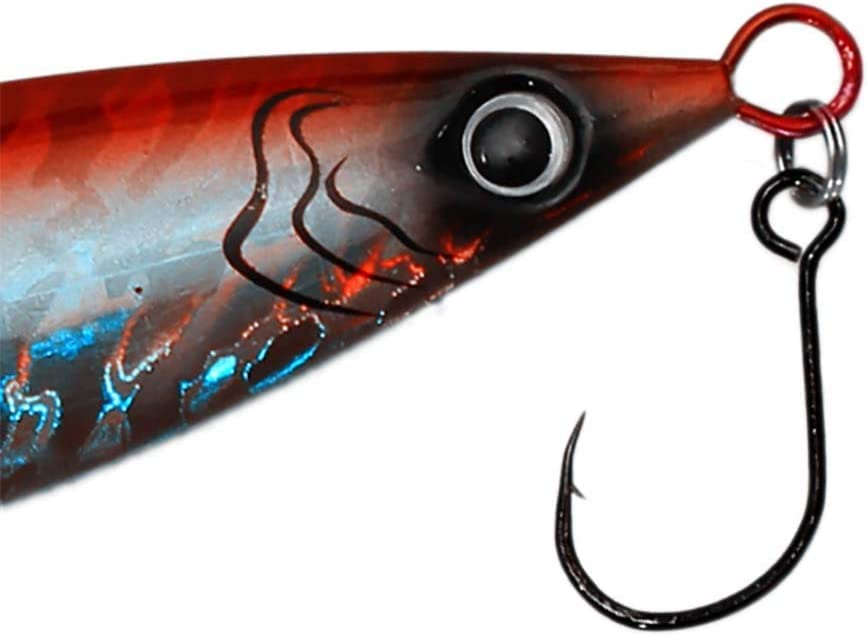 Inline Single Hook for Fishing Lure: 50pcs/Box Large Eye Fishing Hooks for Fishing Spoon Topwater Popper Treble Hook Replacement Size 3/0 2/0 1/0 1# 2# 4# 6# 8# - size: 2