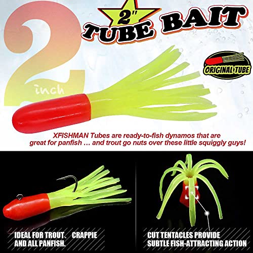 Crappie Jigs Kit with Tube Baits, 120pcs Soft Plastic Crappie Lures (12 Colors) & 10 Jig Heads for Panfish & Trout Fishing - color: Classic Crappie Tube Kit 130-Piece