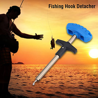 Tbest Fishing Hook Remover Stainless Steel T Shaped Quick Needle Remover Extractor Fish Hook Removing Tools Saltwater Freshwater - size: Small