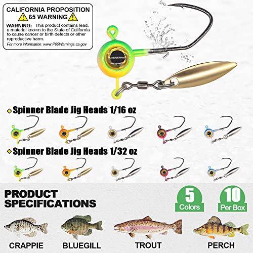 Crappie-Baits- Plastics-Jig-Heads-Kit-Shad-Minnow-Fishing-Lures-for Crappie-Panfish-Bluegill-40 &135 Piece Kit - color: CRAPPIE MINNOW 40 pc. KIT COMBO 1
