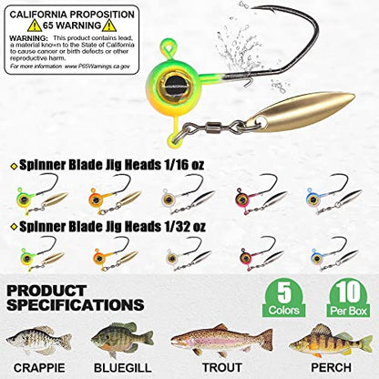 Crappie-Baits- Plastics-Jig-Heads-Kit-Shad-Minnow-Fishing-Lures-for Crappie-Panfish-Bluegill-40 &135 Piece Kit - color: CRAPPIE MINNOW 40 pc. KIT COMBO 1