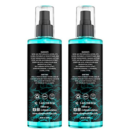 Viking Revolution Sea Salt Spray for Hair Men - Hair Texturizing Sprays with Kelp, Aloe Vera & Red Algae Extract - Surf Sprays to Add Volume and Texture- Sea Salt for Men Beach Hair Spray (2 pack) - size: 8.8 Fl Oz (Pack of 2), style: Sea Salt Spray