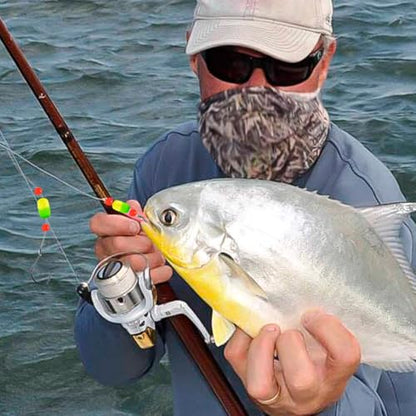 Alwonder 5-Pack Pompano Rigs Surf Fishing Rigs with Snell Floats, Saltwater Live Bait Rig Swivels Duo Lock Snaps Circle Wide Gap Kahle Hooks Rig for Beach Surf Casting Pier Jetty Fishing - color: Green & Yellow 5-Pack, size: #2/0 Circle Hook