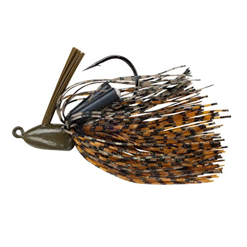 Booyah Boo Jig Bass Fishing Lure with Weed Guard - color: Watermelon Pumpkin, style: Boo Jig (1/4 Oz)