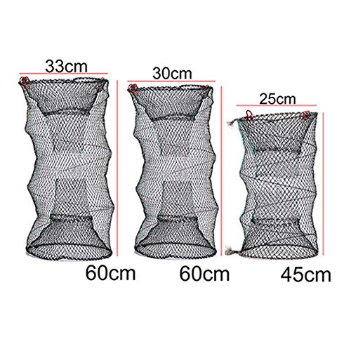 Zkenyao-net Fishing 1pc Fishing Collapsible Trap Cast Keep Net, Crab Crayfish Lobster Catcher Pot Trap Fish Net, (Color : Size 1) - color: Size 1