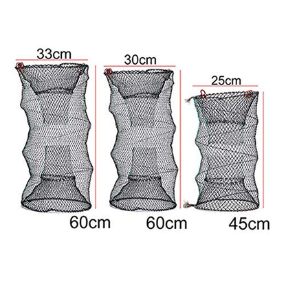 Zkenyao-net Fishing 1pc Fishing Collapsible Trap Cast Keep Net, Crab Crayfish Lobster Catcher Pot Trap Fish Net, (Color : Size 2) - color: Size 2