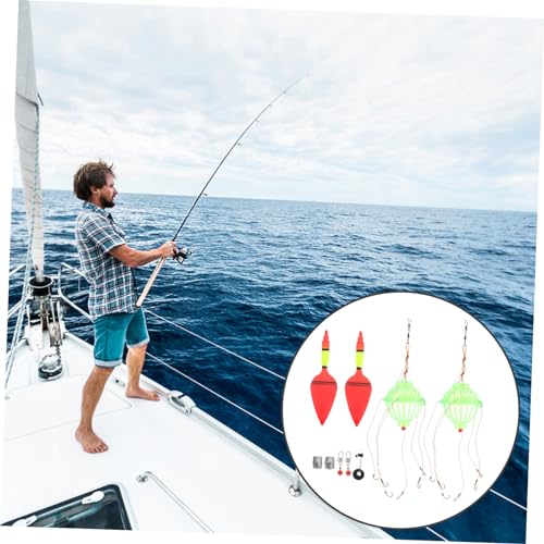 Outanaya Artificial Fishing Lure Buoy Kit Lure Fishing Tackle Buoy and Bait Cage Versatile for Anglers
