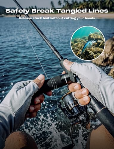 HOOK-EZE Knot Puller Tying Tool, FG GT PR Knot Tying Assist Tool, Braided Fishing Line Spooling Pull, Fishing Knot Tightener for Saltwater and Freshwater Fishing (Black)