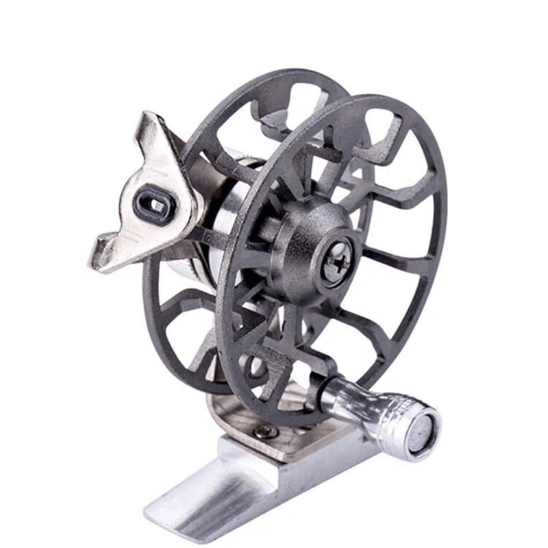 Full Metal Ultra-Light Former Ice Fishing Reels Wheel Fly Fishing Reel Aluminum Fishing Accessories - color: blue