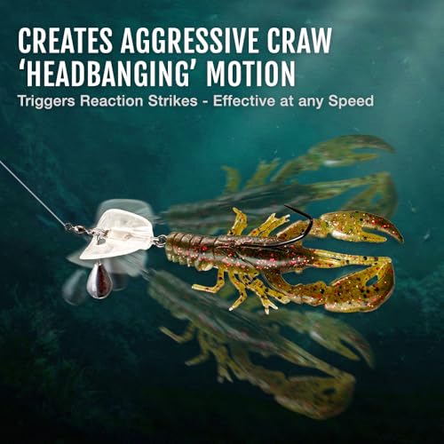 Headbanger BottomRocker Deep Diving Jig Head- Texas Rig Bass Lure - color: Transparent, size: #4/0