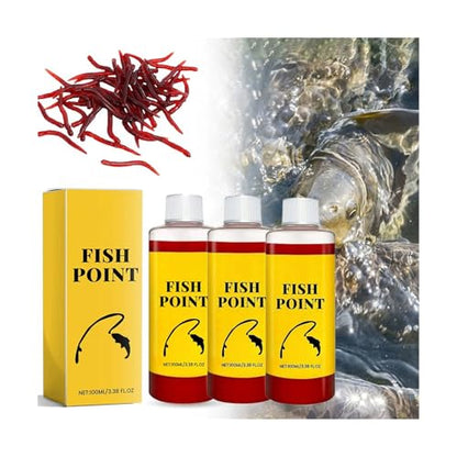 Concentrated Fish Attractant Liquid, Powerful Red Worm Fish Attractants Spray, 100ml Fishing Bait Scent Attractant, Fast-Acting Red Worm Bait Additive for Freshwater Fishing - color: 3Pack