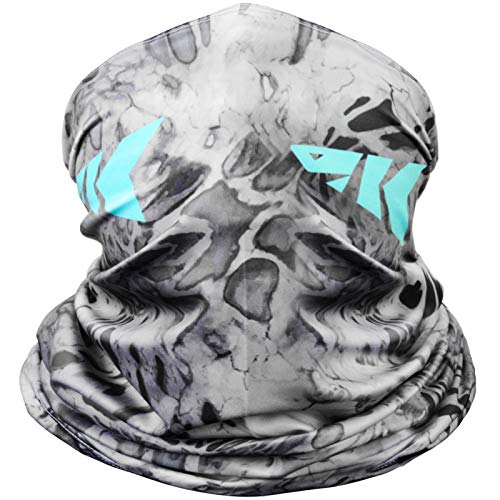 KastKing Sol Armis Neck Gaiter - UPF 50 Face Mask - UV Sun Protection Mask for Men & Women, Fishing, Hiking - color: A: Silver Mist (Size: 19"x9.5")