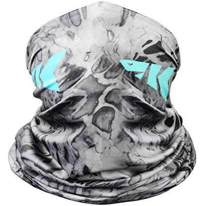 KastKing Sol Armis Neck Gaiter - UPF 50 Face Mask - UV Sun Protection Mask for Men & Women, Fishing, Hiking - color: A: Silver Mist (Size: 19"x9.5"), size: One Size