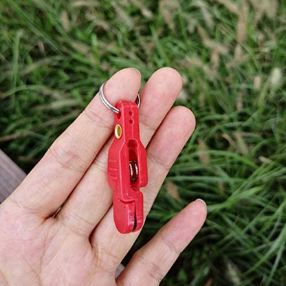 10pcs Fishing Line Clips with O Shaped Rings Snap Weight Release Clip for Offshore Fishing Planer Board Kite Heavy Tension Snap Release Clip Downriggers Outrigger Release Clips -Black - color: Red