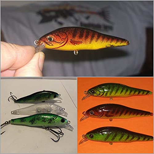 10 Blank Unpainted Minnow Crankbait Topwater Lipless Jerkbait Fishing Lures V3 - color: UPM597P10