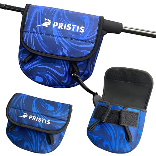 Pristis Spinning Reel Cover, Protective Pouch Bag made of 3mm Thick Impact Resistant Neoprene, Soft Adjustable Fishing Storage Protection Sleeve Case Accessory Gear for 4000-7000 series, size: L - size: L: 4000-7000 spinning reel - 1 Pack