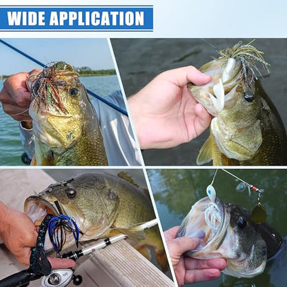 Silicone Jig Skirts Spinnerbait Skirts 50 Strands Bass Fishing Lure Skirts Replacement for DIY Spinner Baits Buzzbaits Squid Jig Accessories - style: B--12 Packs