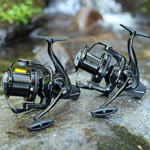 Sougayilang Saltwater Spinning Reel – Up to 38LBs Max Drag Big Game Fishing Reel, Graphite Frame Surf Fishing Reels, 4.6:1 Gear Ratio Heavy Long Casting Inshore Offshore Saltwater Reel - color: MLS12000