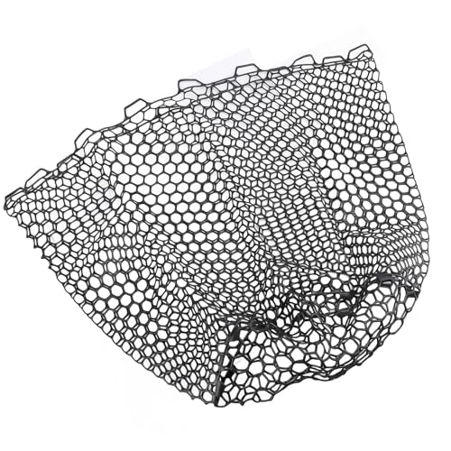 SUNGOOYUE Fishing Net Replacement 79cm 31.1in PVC Fishing Landing Mesh Landing Net Replacement with Deepened Soft Flexible Rubber Head for Angler Freshwater Saltwater