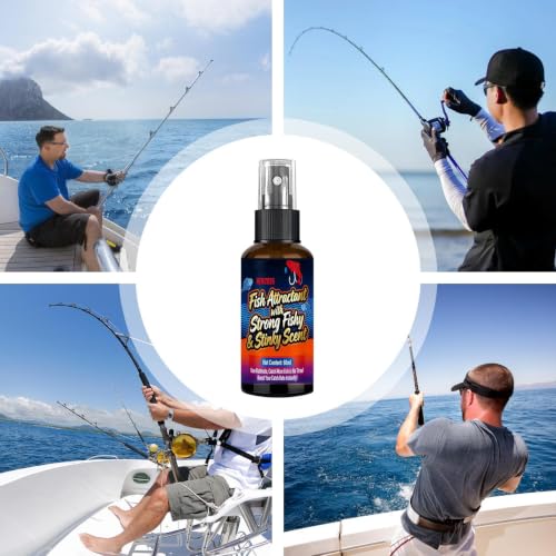 Fish Attractant 60ml Additive Lures Attraction with Fishy Stinky Scent | Fish Attractant Liquid for Bass Trout Carp Cod Lakes Rivers Reservoirs Sports Outdoors