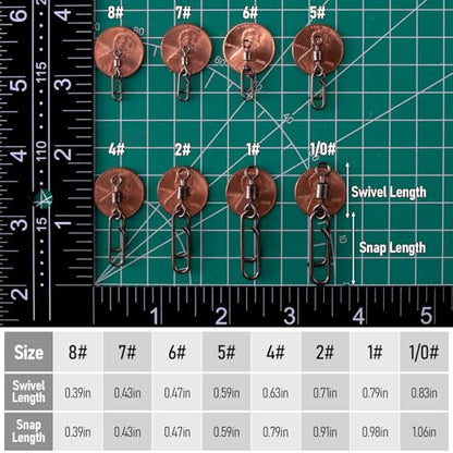Dr.Fish Fishing Clips with Swivels, Speed Power Clips with Barrel Swivels Quick Change Lure Snap Swivels Fishing Tackle Leader Line Connector for Freshwater & Saltwater - size: #6(0.85")-66LB-20 Pack