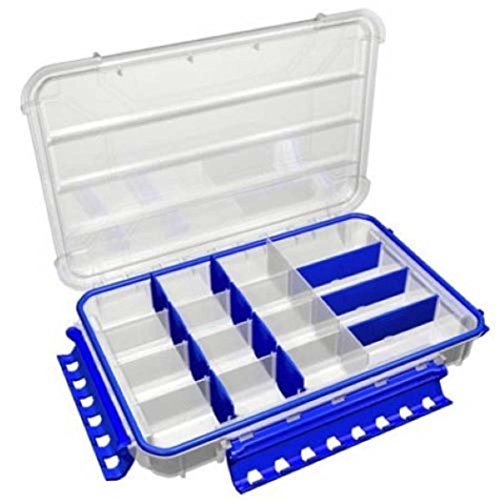 Flambeau Outdoors WP5005 Waterproof Fishing - Includes 13 Dividers 18 Compartments Waterproof Clear Fishing Lure Organizer Ultimate Tuff Tainer with Zerust Dividers - size: Standard - 20 Compartments