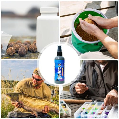 Fish Attractant Spray - Scented Fishing Lure Enhancer, Bass & Trout Bait Booster | High Concentrated Scent Fish Attractants Fishing Lures Baits, Effective Bait Fishing Agent for Trout Tilapia Shrimp