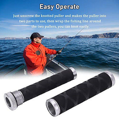 OUKENS Fishing Line Dragger, Fishing Knot Puller Tool Assist Fishing Line Knotting Device Tension Line Dragger for Fishing - color: Silver