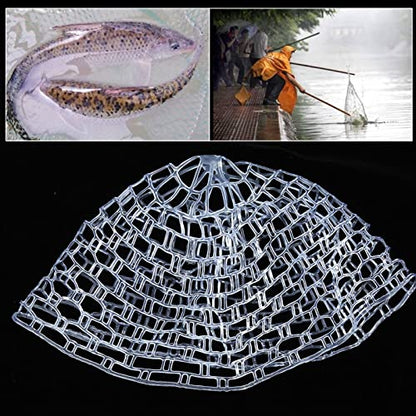 Fly Fishing Net, Fishing Landing Net 39.37inch Rubber Fish No Knot Soft Sinkers Throw Netting Replacement Mesh for Outdoor Freshwater Saltwater Bait Shrimp Trap Trout Bass Safe Catch Release