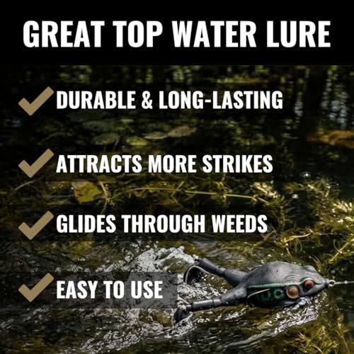 LUNKERHUNT - Frog Bait for Bass Fishing | Soft Hollow Body Weedless Frog for Bass Fishing and Trout | Weedless Realistic Bait Frog Lure, Freshwater with Sharp Hooks Lures and Double Propellers Feet - style: Texas Toad
