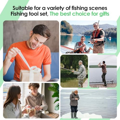 Fishing Tools Kit-Stainless Steel Fishing Pliers, Fish Lip Gripper, Multi-Functional Jaw Anti-Corrosion, Fishmen Must Have Fishing Gear - color: Green