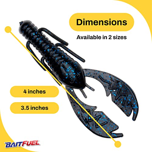 American Baitworks Paca Slim 4-Inch - color: Black Blue Flake, size: Small