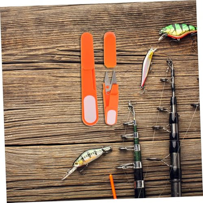 ibasenice Fishing Line Cutters Set Small Plastic Scissors Precision Braid Cutting Shears for Anglers Portable Mini Scissors for Crafts