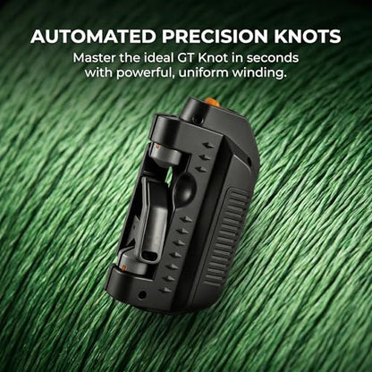 Automatic Fishing Knot Tying Tool，fg Knot Tying Tool，Fly Fishing Knot Tying Tools，Easy Cast Knot Tier for Tying Fishing Knots on Fishing Lines, Hooks and Lures, Angler Essential - color: Battery Version - Black