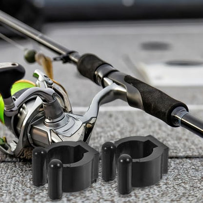 10Pcs Fishing Rod Holder Clips with Screws Wall Mount Fishing Rod Rack Clip for Storage Pool Cue Holder Clamps for Cue Storage Space Saving Display for Home or Retail