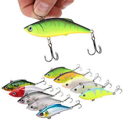 Sougayilang Minnow Fishing Lures Crankbaits Set Fishing Hard Baits Swimbaits Boat Topwater Lures for Trout Bass Perch Fishing - color: Style-B 10PCS