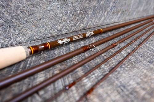 Moonshine Rod Company Fast Action Fly Fishing Rod – Carbon Fiber Graphite Rod with Zippered Travel Case – Drifter II, Vesper, Epiphany ESN, Outcast, Phantom & Rambler Series - 2WT up to 12WT Rods - size: 3WT- 7'6, style: Trout Fishing
