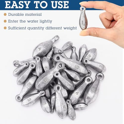 Fishing Weights Sinker Kit Rig Fishing Weight Sinker Weights Bank Sinkers Saltwater Sinkers Bass Casting in - size: 1, 2, 3, 4, 5oz 5 Sizes